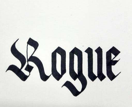 exiled rogue calligraphy logo process 03 e1627481161374