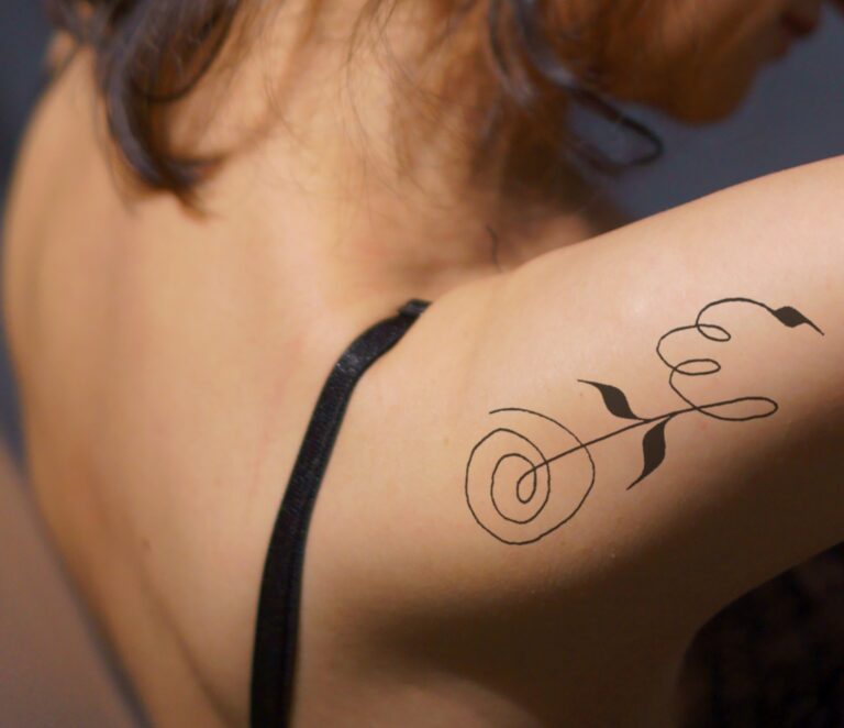 Minimalist Floral Tattoo Designs With Pilot Parallel Pen